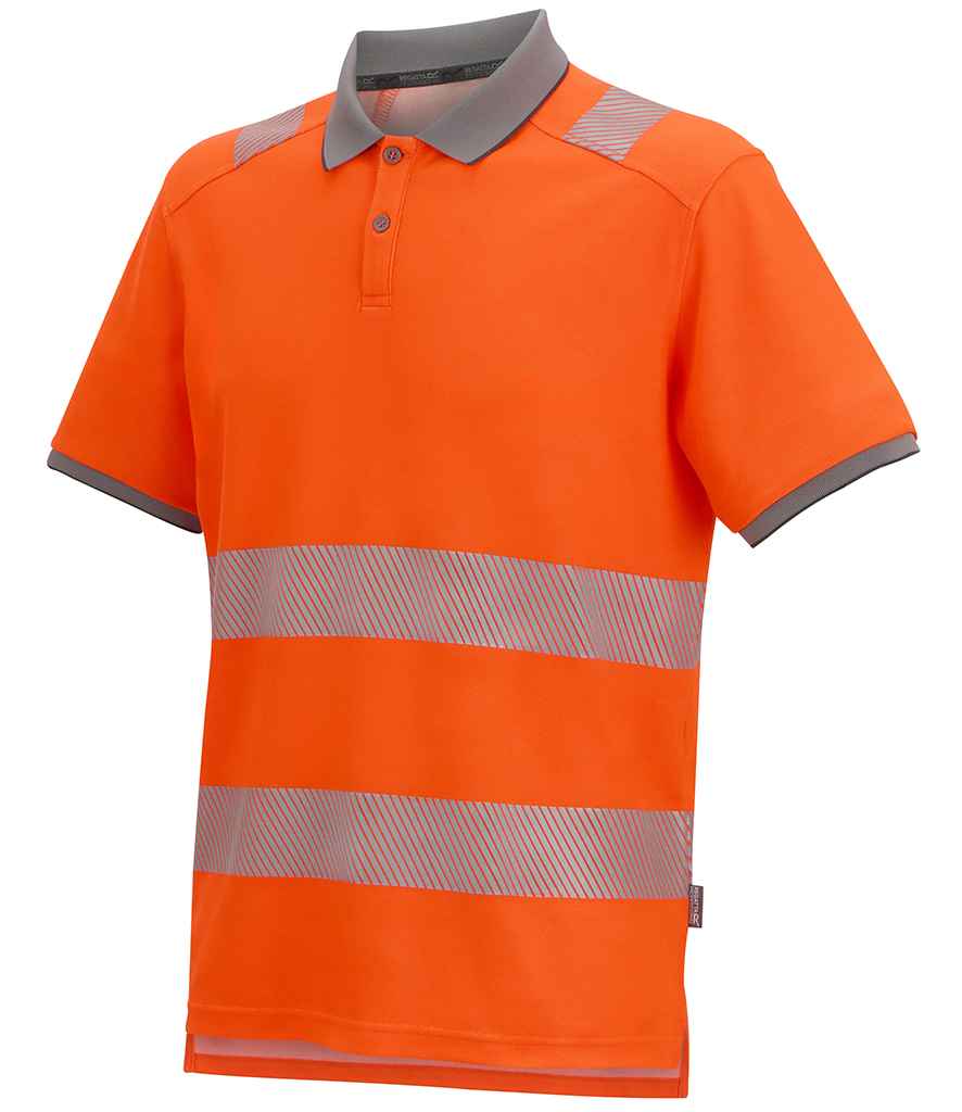 Regatta High Visibility Pro Comfort Polo Shirt - Black/Orange